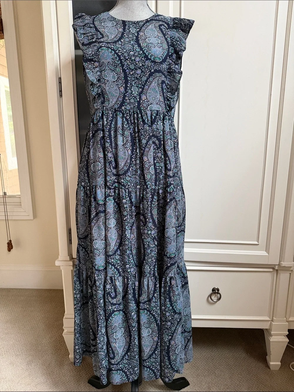 J Crew Women’s Navy Paisley Maxi Dress